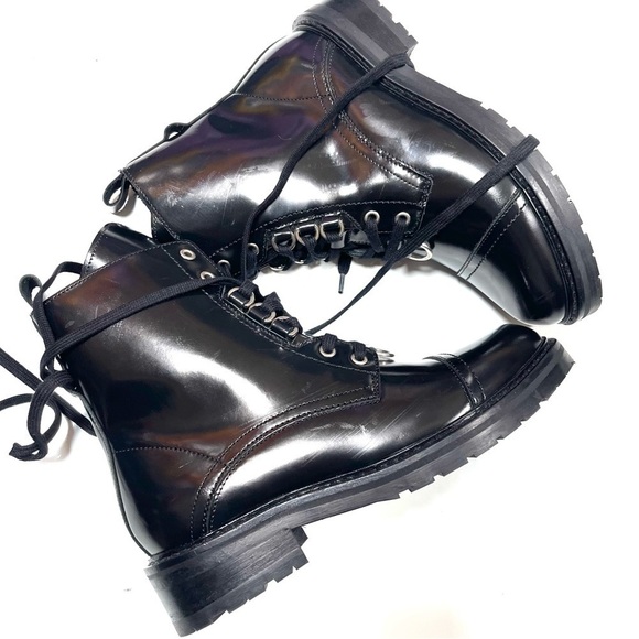 ALLSAINTS Lira boots Size 37 US 7 Black patent leather - Picture 9 of 14